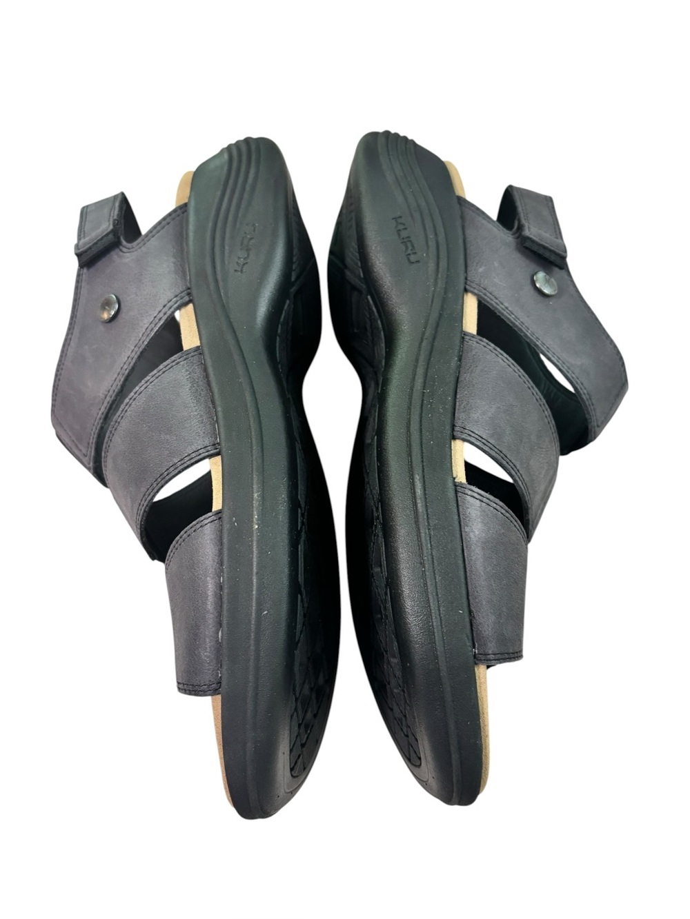 KURU Coda Muse Sandals Shoes Womens Size 11 Jet Black Strappy Comfort Walking - Picture 7 of 10